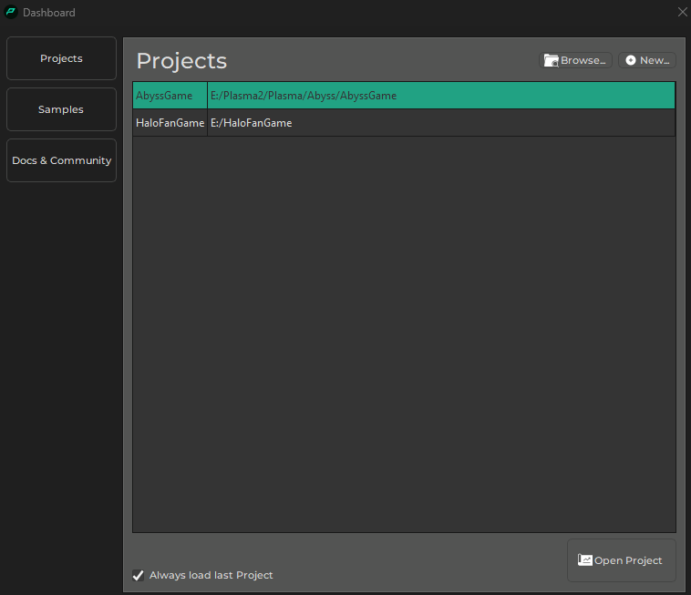 Dashboard projects Dashboard projects