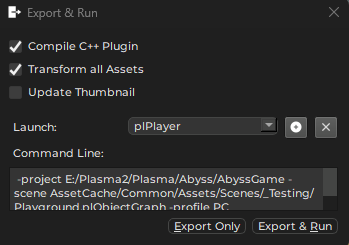 Export and Run Export and Run